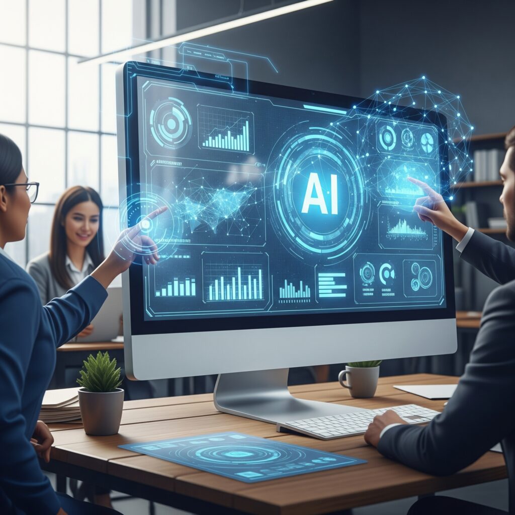 Gemini Schermo con intelligenza artificiale al lavoro